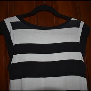 Black and white T-shirt dress